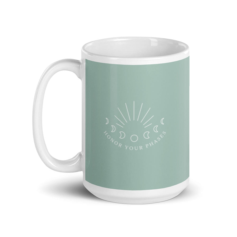 Honor your phases || opal ceramic mug