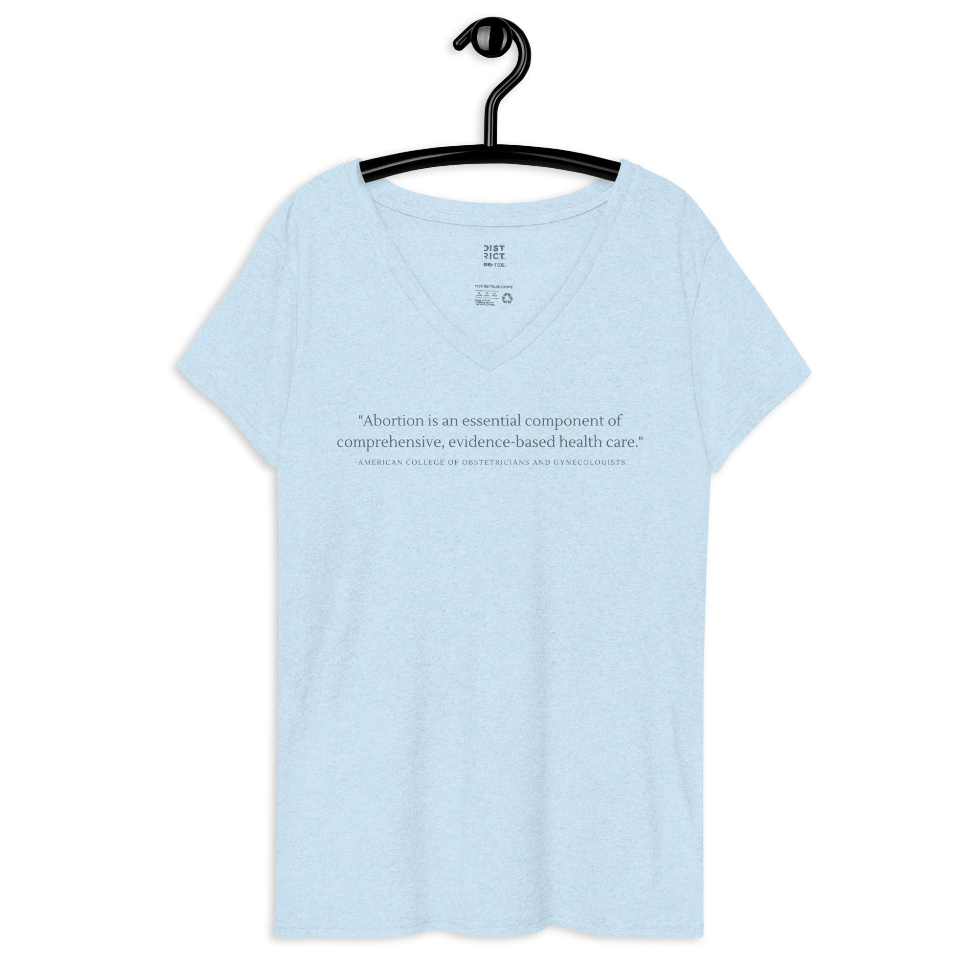 Essential healthcare || Women’s recycled v-neck t-shirt
