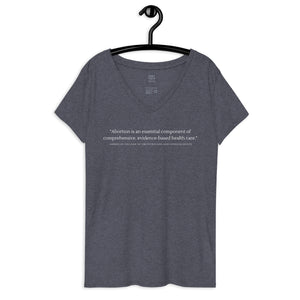 Essential Healthcare || Women’s recycled v-neck t-shirt