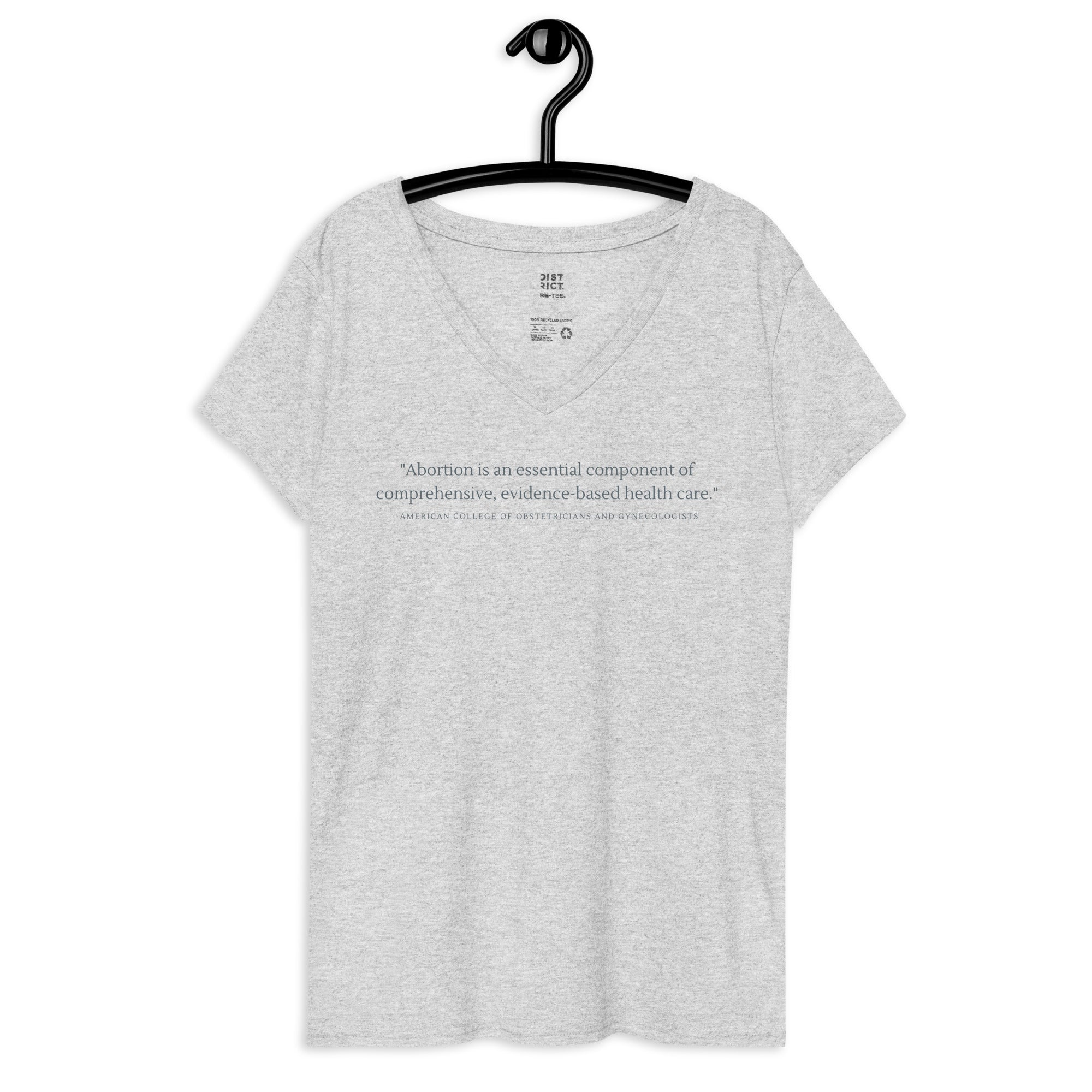 Essential healthcare || Women’s recycled v-neck t-shirt